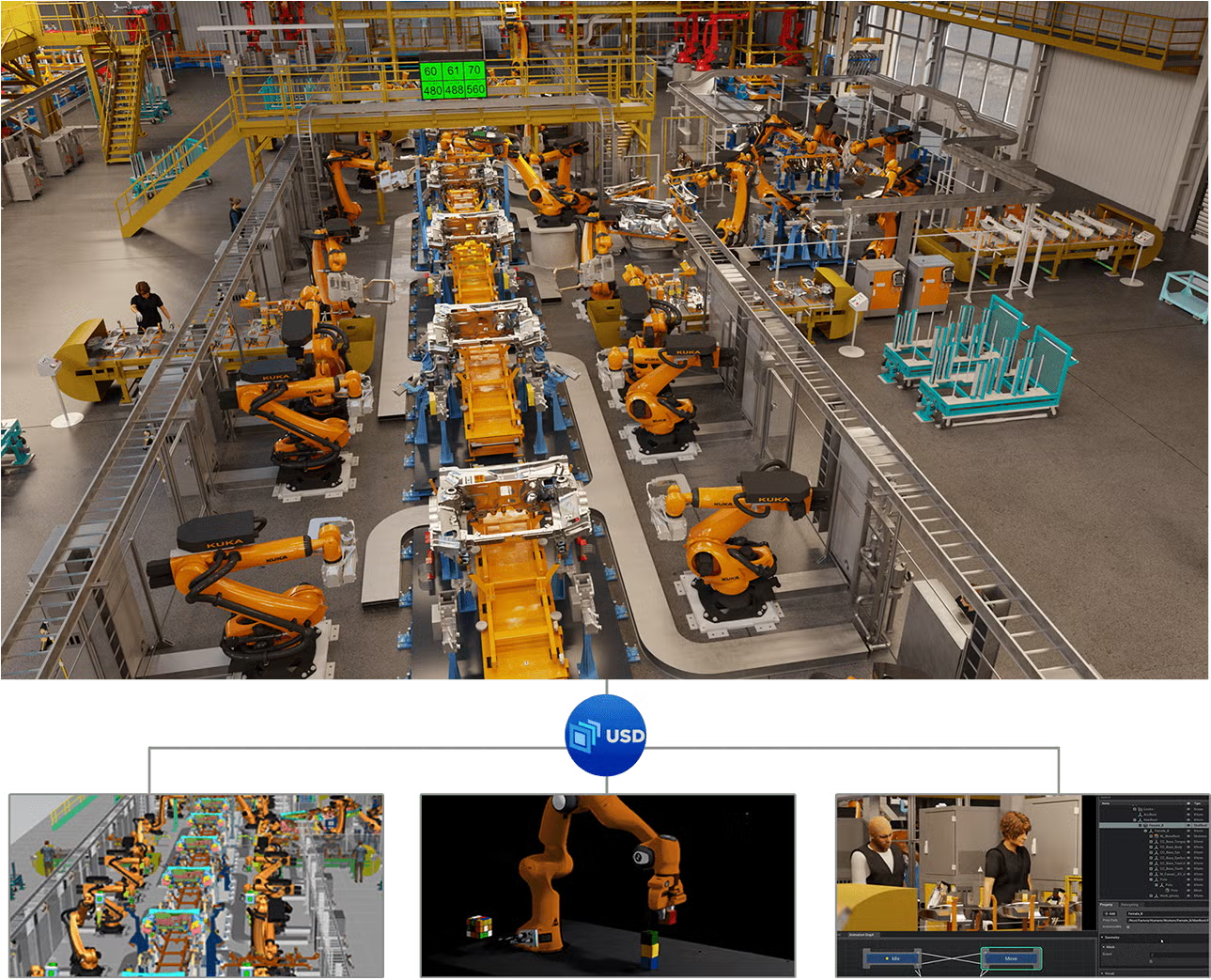 NVIDIA 3D Render of a Factory